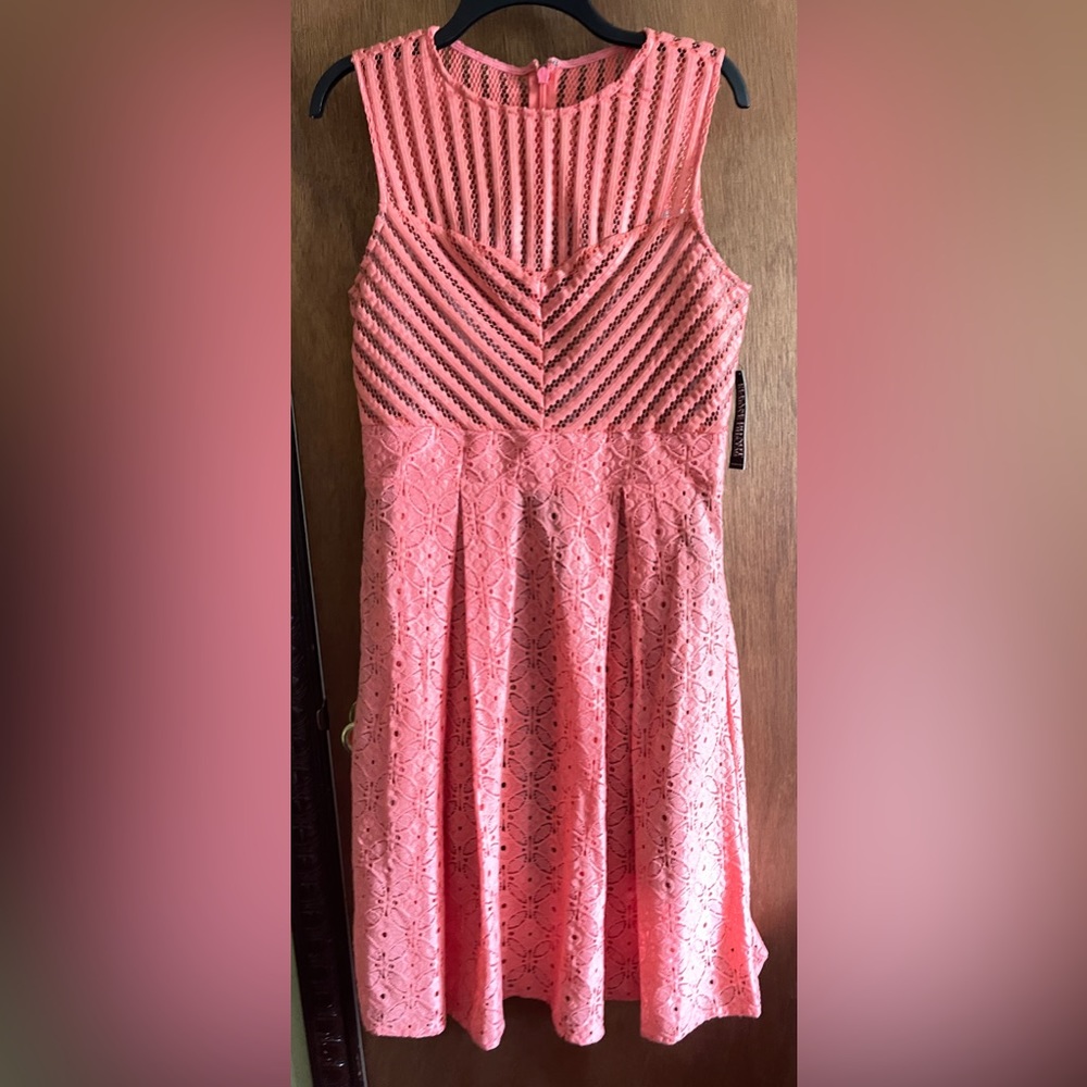 NWT Salmon color dress. Shear neck line.
